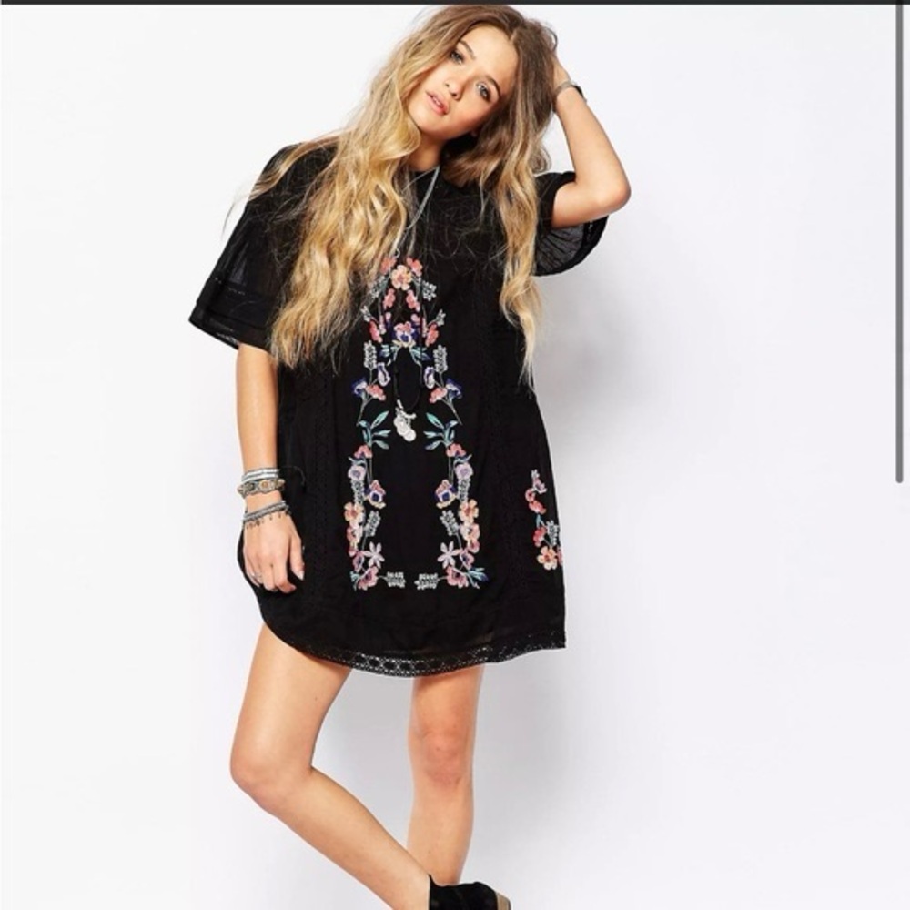 <3 Free People Perfectly Victorian Mini Dress